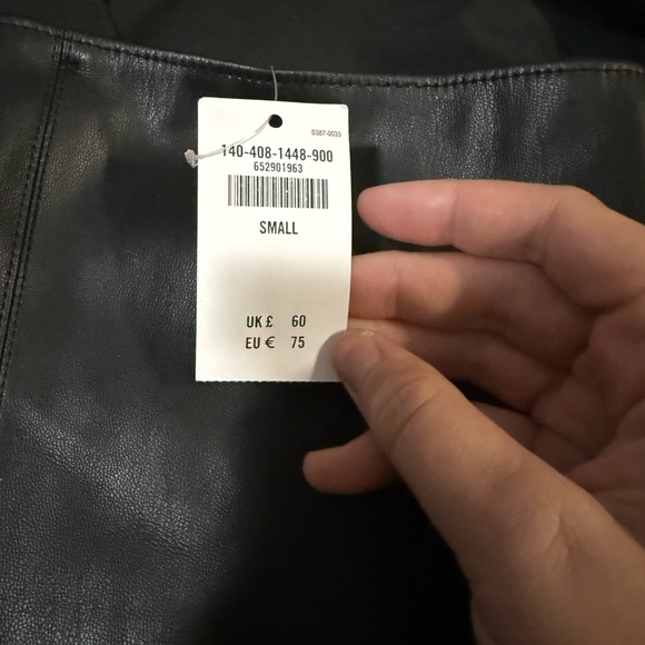 Abercrombie Black Faux Leather Crop Corset Top - Picture 5 of 5